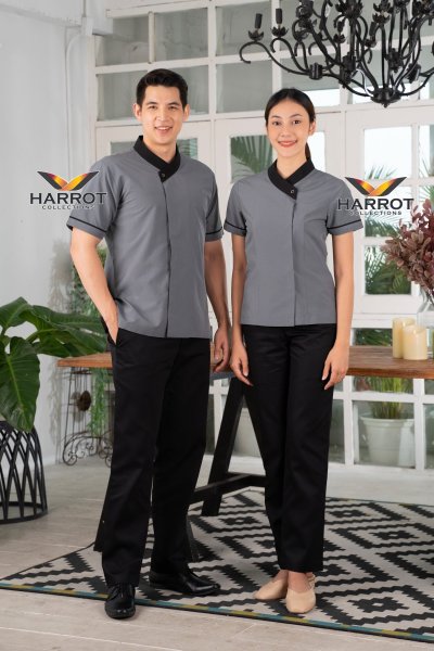 เสื้อพนักงานเสิร์ฟ คอป้าย