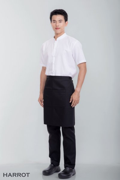เสื้อพนักงานเสิร์ฟ แขนสั้น คอจีน