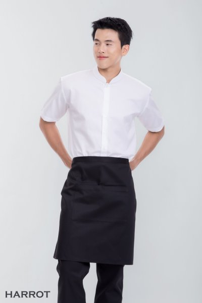 เสื้อพนักงานเสิร์ฟ แขนสั้น คอจีน