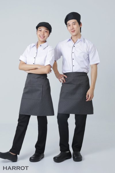 เสื้อพนักงานเสิร์ฟ คอเชิ้ต แต่งกุ๊น