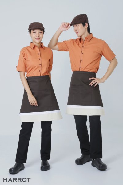 เสื้อพนักงานเสิร์ฟ คอเชิ้ต แต่งกุ๊น