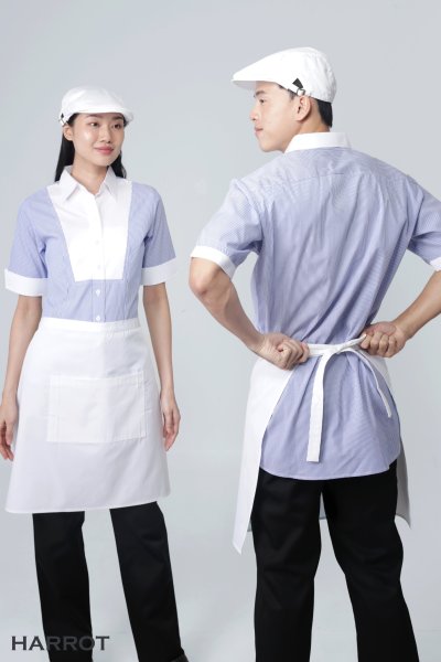 เสื้อพนักงานเสิร์ฟ ยูโรลายริ้ว
