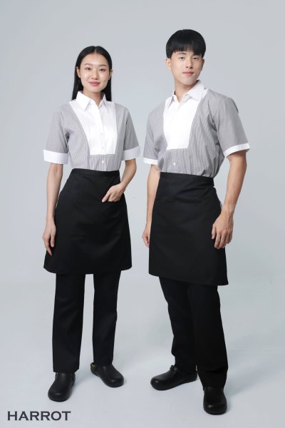เสื้อพนักงานเสิร์ฟ ยูโรลายริ้ว