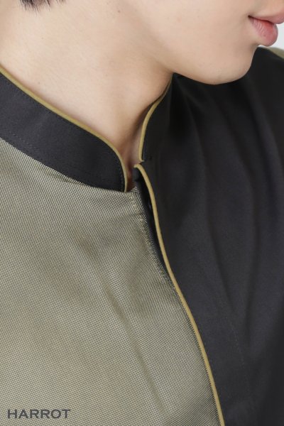 เสื้อพนักงานเสิร์ฟ ทูโทน แขนสั้น