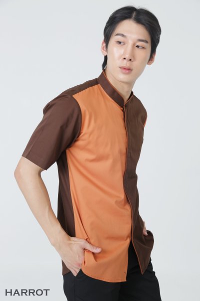 เสื้อพนักงานเสิร์ฟ ทูโทน แขนสั้น