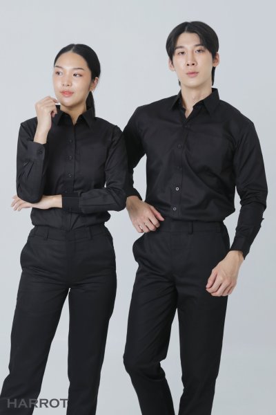 เสื้อพนักงานเสิร์ฟ คอเชิ้ต แขนยาว