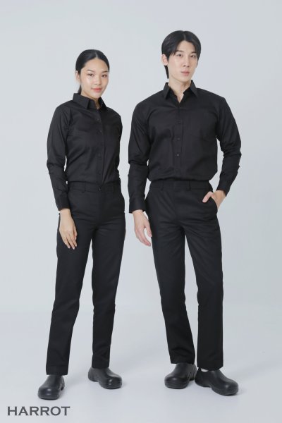 เสื้อพนักงานเสิร์ฟ คอเชิ้ต แขนยาว
