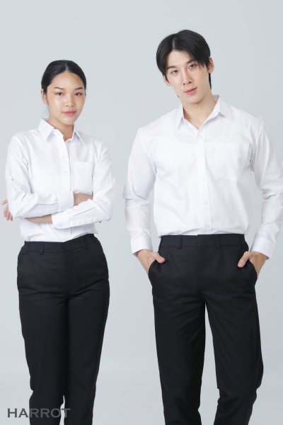 เสื้อพนักงานเสิร์ฟ คอเชิ้ต แขนยาว