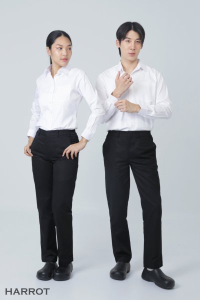 เสื้อพนักงานเสิร์ฟ คอเชิ้ต แขนยาว