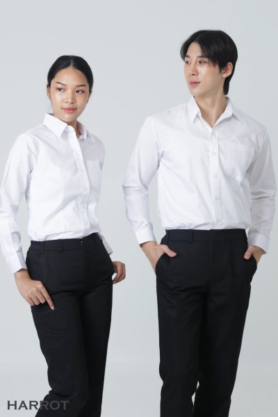 เสื้อพนักงานเสิร์ฟ คอเชิ้ต แขนยาว