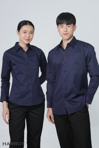 เสื้อพนักงานเสิร์ฟ คอเชิ้ต แขนยาว