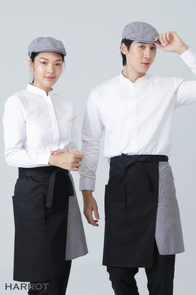 เสื้อพนักงานเสิร์ฟ คอจีน แขนยาว