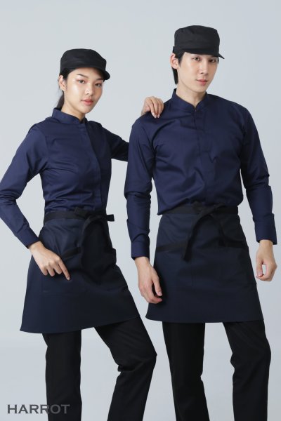 เสื้อพนักงานเสิร์ฟ คอจีน แขนยาว