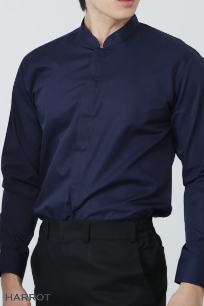 เสื้อพนักงานเสิร์ฟ คอจีน แขนยาว