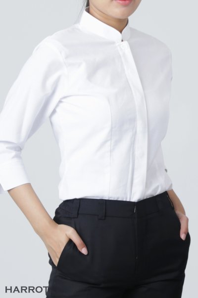 เสื้อพนักงานเสิร์ฟ คอจีน แขนยาว 4 ส่วน