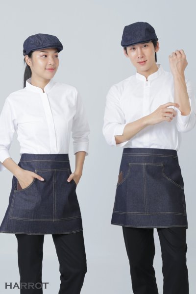 เสื้อพนักงานเสิร์ฟ คอจีน แขนยาว 4 ส่วน