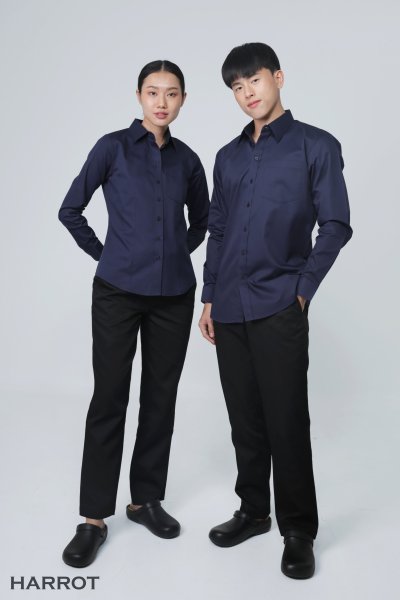 เสื้อพนักงานเสิร์ฟ คอเชิ้ต แขนยาว