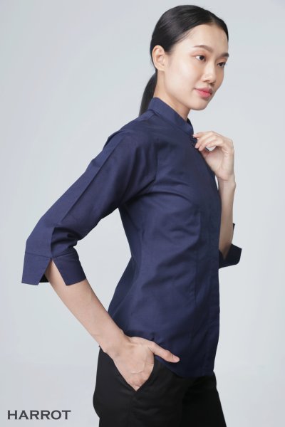 เสื้อพนักงานเสิร์ฟ คอจีน แขนยาว 4 ส่วน