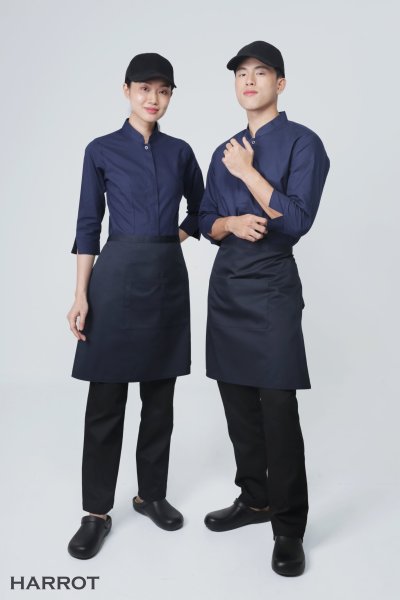 เสื้อพนักงานเสิร์ฟ คอจีน แขนยาว 4 ส่วน