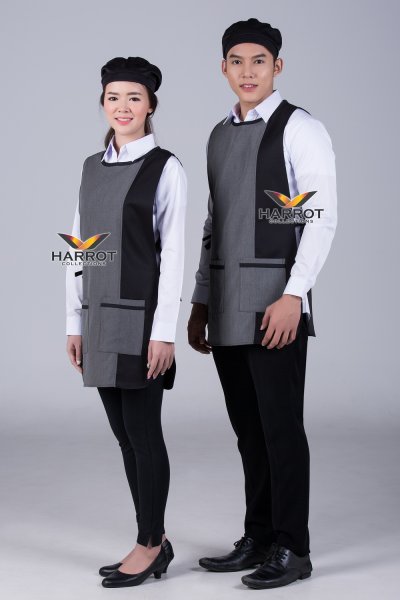 ผ้ากันเปื้อน เอี๊ยม ทูโทน