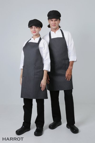 ผ้ากันเปื้อน ผ้ากันเปื้อนเชฟ เต็มตัว ลาย GM