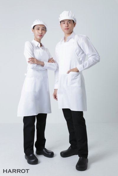 ผ้ากันเปื้อน เต็มตัว สีล้วน