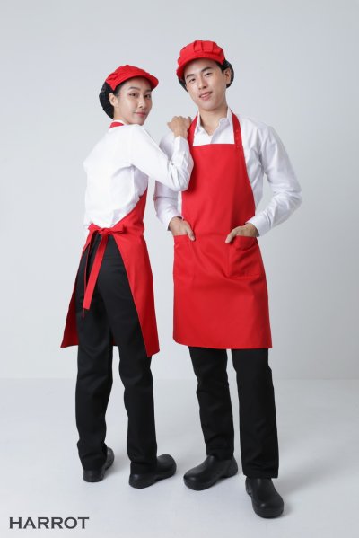 ผ้ากันเปื้อน เต็มตัว สีล้วน