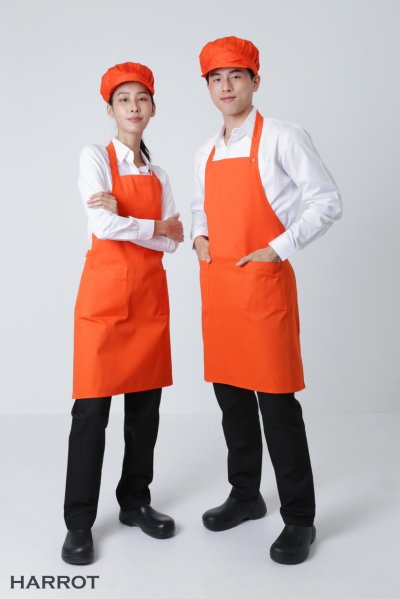 ผ้ากันเปื้อน เต็มตัว สีล้วน