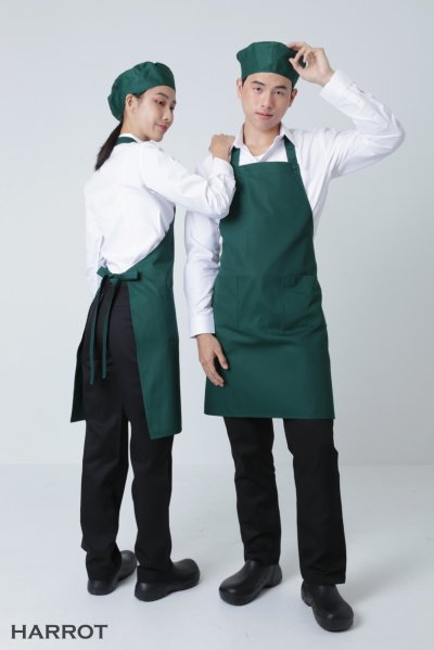 ผ้ากันเปื้อน เต็มตัว สีล้วน