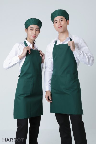 ผ้ากันเปื้อน เต็มตัว สีล้วน