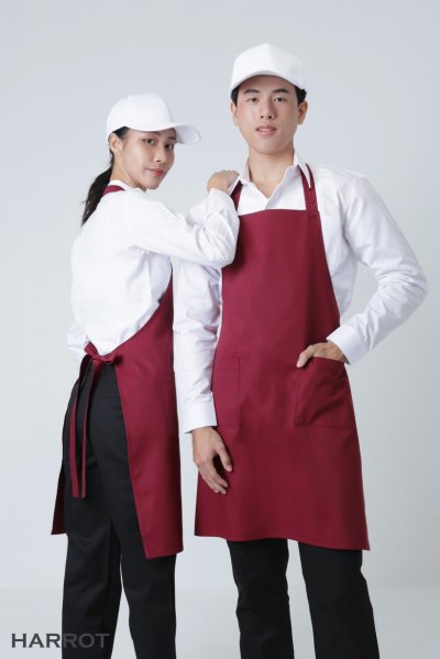 ผ้ากันเปื้อน เต็มตัว สีล้วน