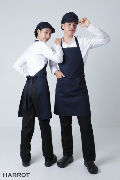 ผ้ากันเปื้อน เต็มตัว สีล้วน