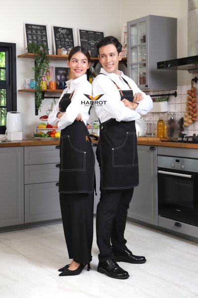 ผ้ากันเปื้อน เต็มตัว ผ้าแคนวาส