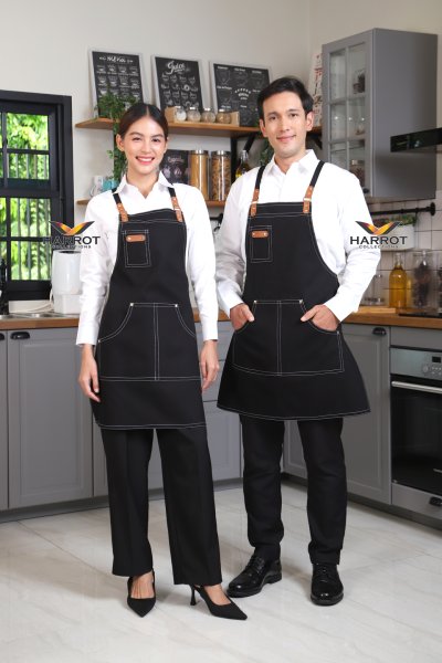 ผ้ากันเปื้อน เต็มตัว ผ้าแคนวาส