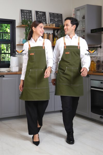 ผ้ากันเปื้อน เต็มตัว ผ้าแคนวาส