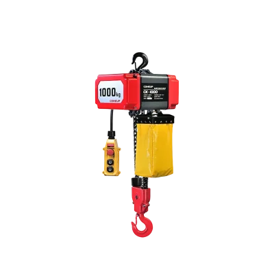 รอกโซ่ไฟฟ้า COMEUP รุ่น CK1000B ขนาด 1 TON ระยะยก 6M. ตัวเครื่องทำด้วยอลูมิเนียม แข็งแรง ทนทาน