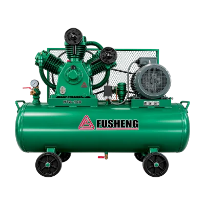 ปั๊มลมลูกสูบแรงดันสูง FUSHENG Two-Stage ขนาด 15 แรงม้า รุ่น HTA120-500 ไฟฟ้า 380V ถังลม 500 ลิตร