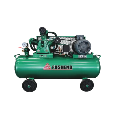 ปั๊มลมลูกสูบแรงดันสูง FUSHENG Two-Stage ขนาด 2 แรงม้า รุ่น HTA65-110 ไฟฟ้า 220V ถังลม 110 ลิตร