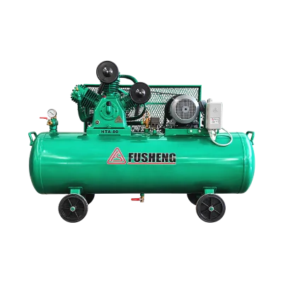 ปั๊มลมลูกสูบแรงดันสูง FUSHENG Two-Stage ขนาด 5 แรงม้า รุ่น HTA80-300 ไฟฟ้า 380V ถังลม 300 ลิตร