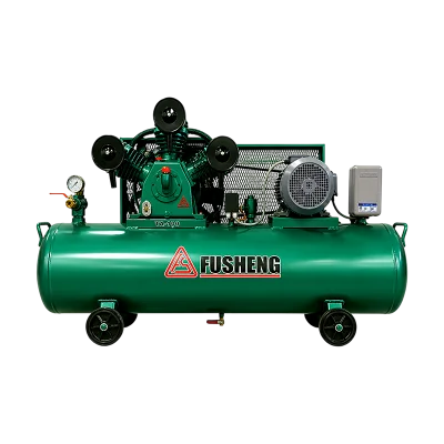 ปั๊มลมลูกสูบฟูเช็ง FUSHENG ขนาด 10 แรงม้า รุ่น TA100-300 ไฟฟ้า 380V ถังลม 300 ลิตร