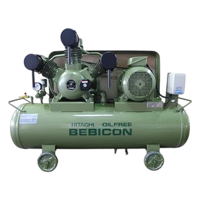 ปั๊มลมลูกสูบ Oil-Free Hitachi รุ่น 11OP-8.5GA5A 15HP ไฟ 380V สำหรับงานอุตสาหกรรมขนาดใหญ่