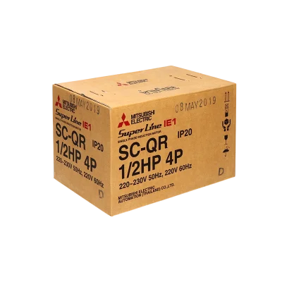 มอเตอร์มิตซูบิชิ MITSUBISHI รุ่น SC-QR กำลัง 1/2 แรงม้า (0.4 กิโลวัตต์) 1 เฟส 220V 4P IP20 