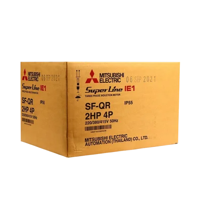 มอเตอร์มิตซูบิชิ MITSUBISHI รุ่น SF-QR กำลัง 2 แรงม้า (1.5 กิโลวัตต์) 3 เฟส 380V 4P IP55