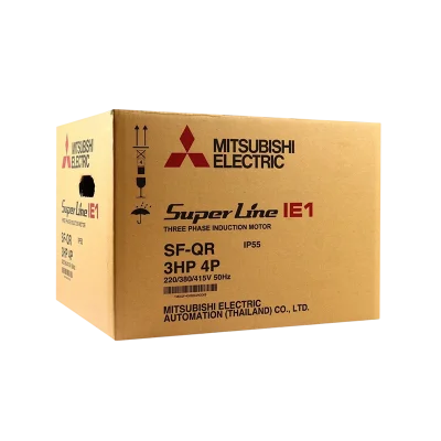 มอเตอร์มิตซูบิชิ MITSUBISHI รุ่น SF-QR กำลัง 3 แรงม้า  (2.2 กิโลวัตต์) 3 เฟส 380V 4P IP55