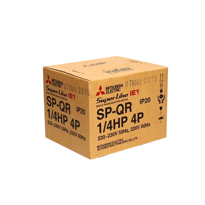 มอเตอร์มิตซูบิชิ MITSUBISHI รุ่น SP-QR กำลัง 1/4 แรงม้า (0.2 กิโลวัตต์) 1 เฟส 220V 4P IP20 
