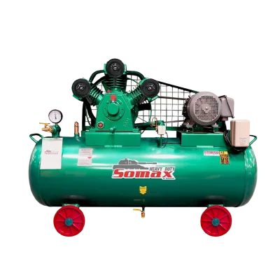 ปั๊มลมลูกสูบโซแม็กซ์ SOMAX 10HP รุ่น SC-100/520 ไฟ 380V เหมาะสำหรับงานอุตสาหกรรมหนัก