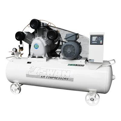 ปั๊มลม SWAN ไร้น้ำมัน 10HP รุ่น SDU-310 ถังลม 300 ลิตร ไฟฟ้า 380V ใช้งานในโรงงานและอุตสาหกรรมหนัก