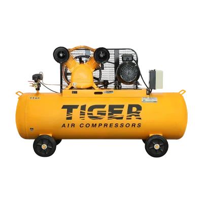 ปั๊มลมสาบพาน Tiger รุ่น TGA25-270 ขนาด 5HP ถังลม 270 ลิตร ใช้ไฟฟ้า 380V สำหรับงานหนักในโรงงาน