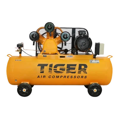 ปั๊มลมลูกสูบ Tiger รุ่น TGA310-270 ขนาด 10HP ถังลม 270 ลิตร ใช้ไฟฟ้า 380V สำหรับงานหนักในโรงงาน