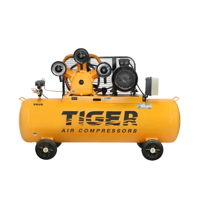 ปั๊มลมสายพาน Tiger รุ่น TGA375-270 ขนาด 7.5HP ถังลม 270 ลิตร ใช้ไฟฟ้า 380V สำหรับงานอุตสาหกรรมหนัก